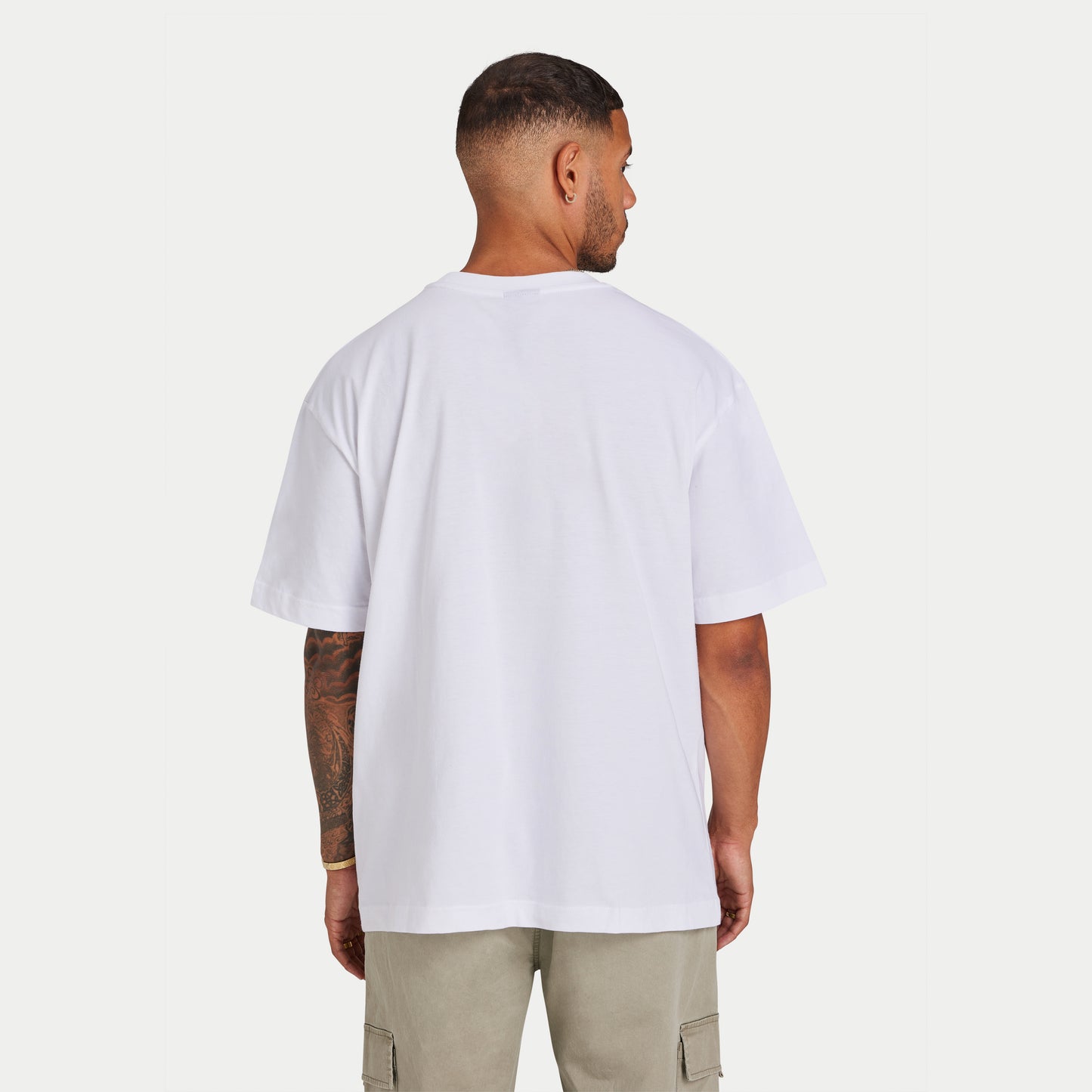 Mens Label Oversized T-Shirt - White