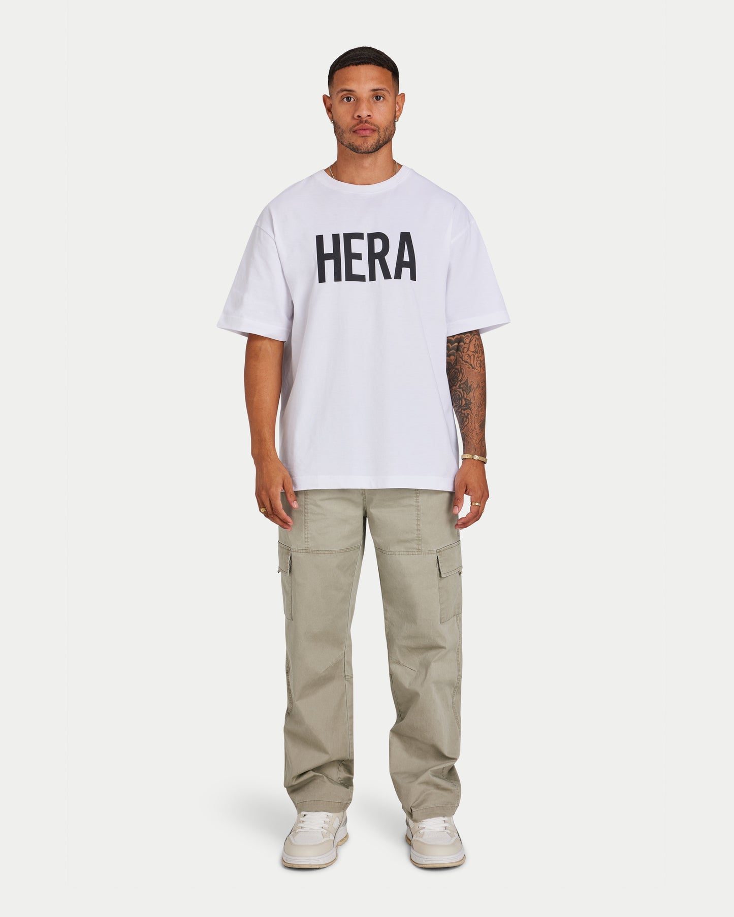 تي شيرت رجالي مقاس كبير - أبيض