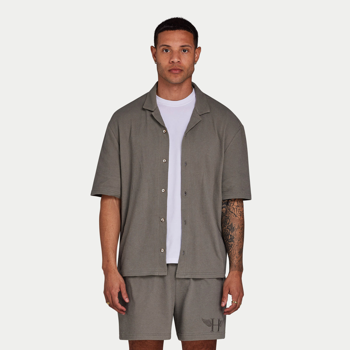 REWEAR Mens Resort Club Shirt - Marsh Grey