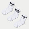 Unisex Socks 3pk - White
