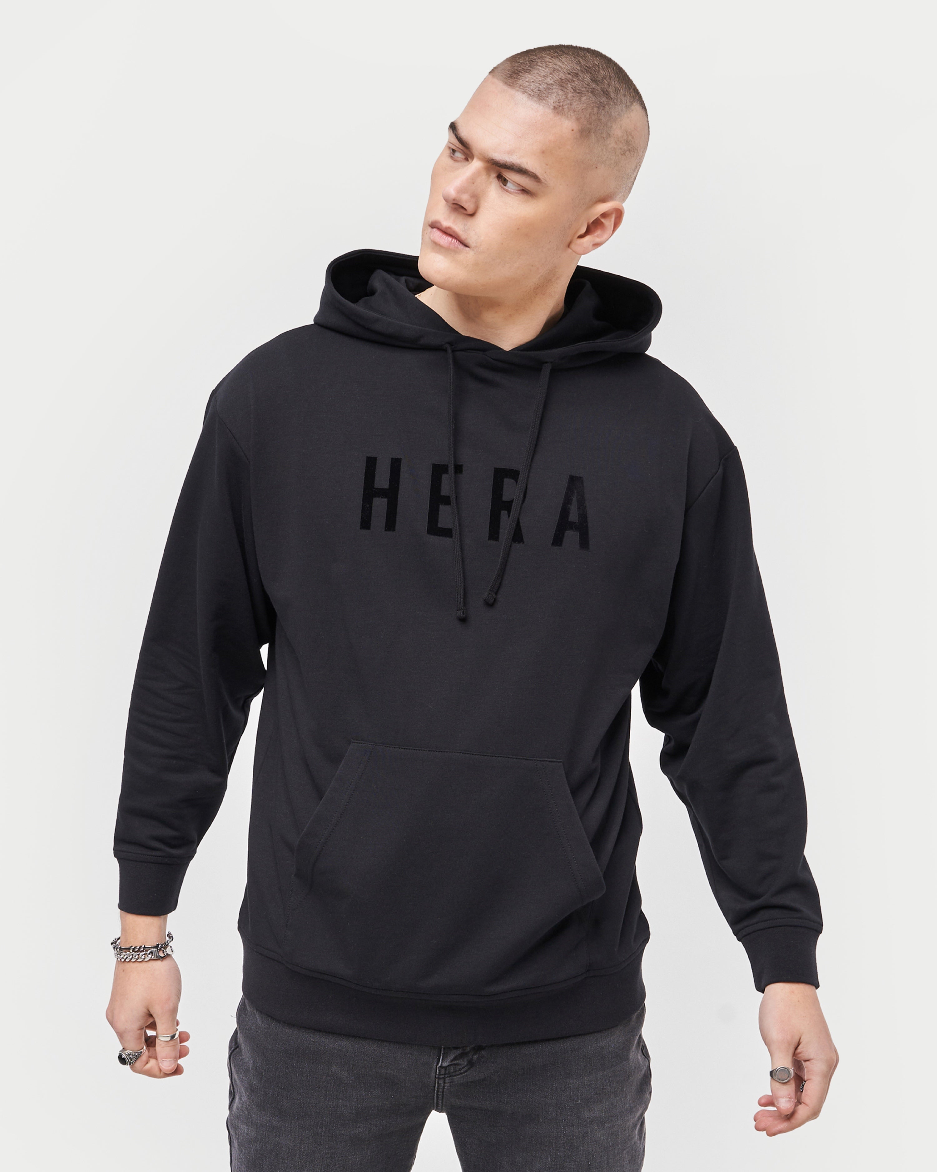 HERA x HERO ARROW HOODIE フーディBLACK x REDFree & Easy Heart