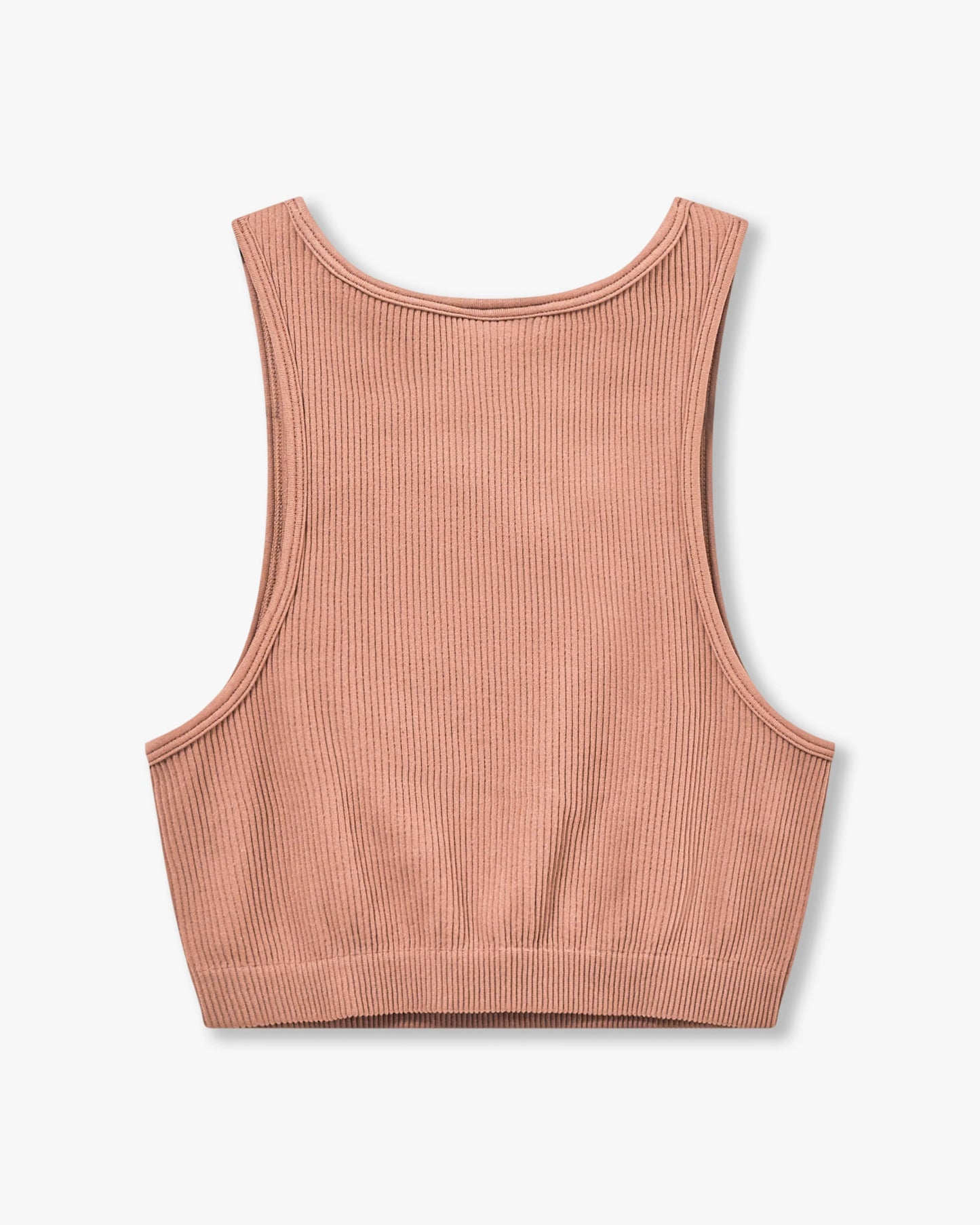 Womens Ribbed Base Racer Crop Top
