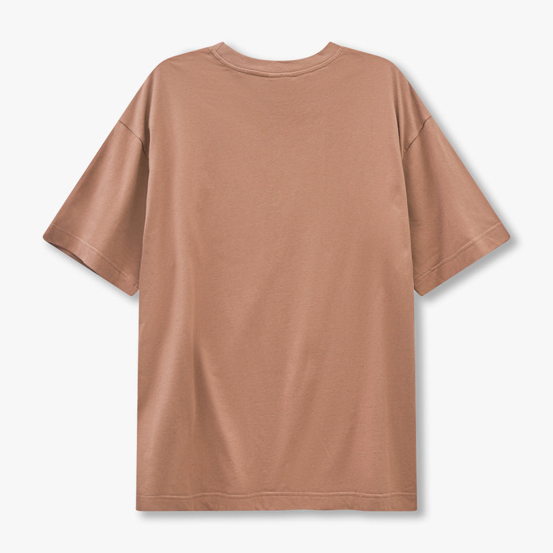 REWEAR Mens Label Oversized T-Shirt - Acorn Brown