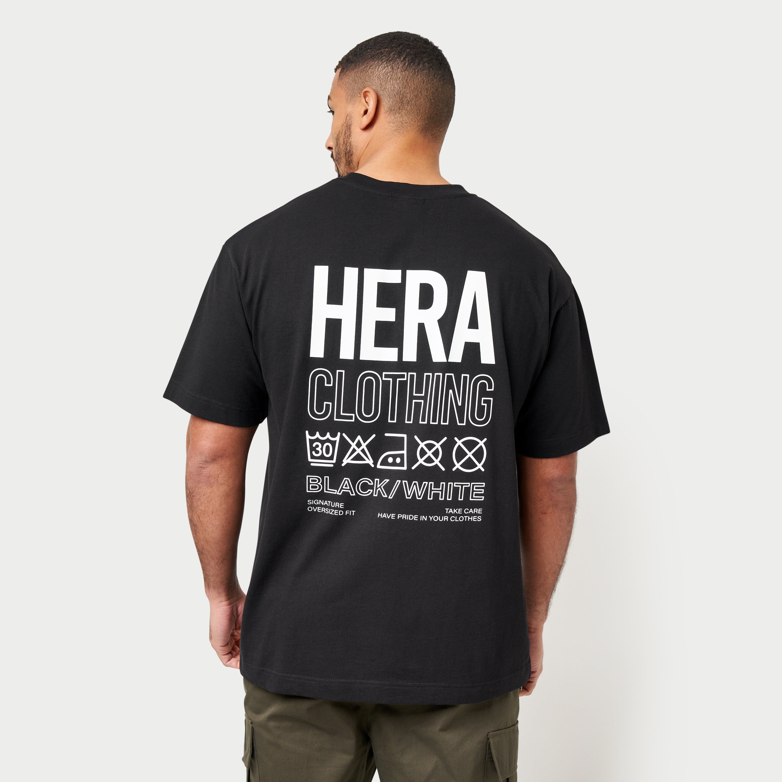 Mens Take-Care T-Shirt - Black | HERA Clothing
