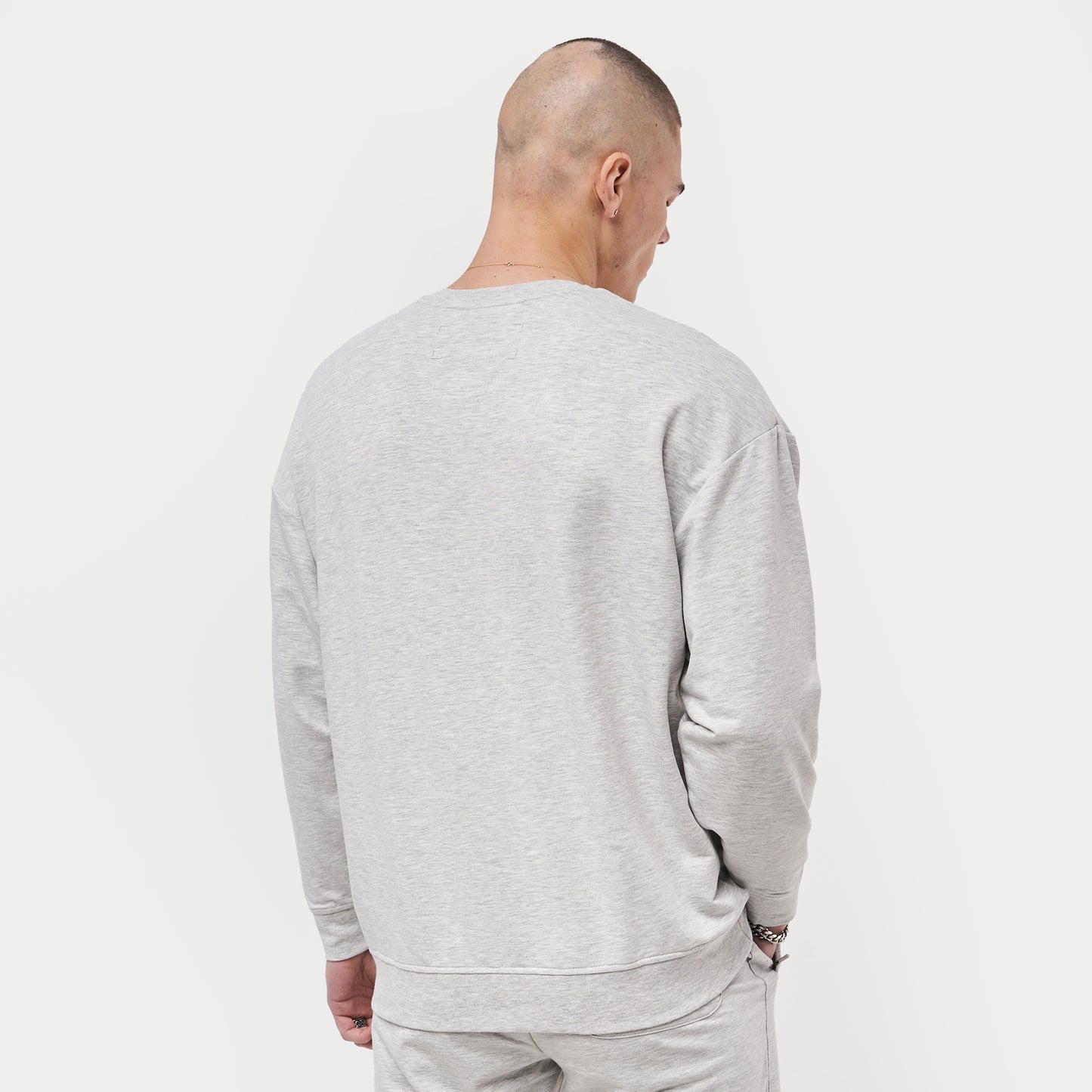 Mens Focus Lightweight Sweatshirt - Grey Marl