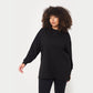 Womens Icon Long Sleeve Oversized T-Shirt - Black