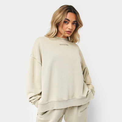 REWEAR  Washed Sweatshirt - Vintage Grey Green