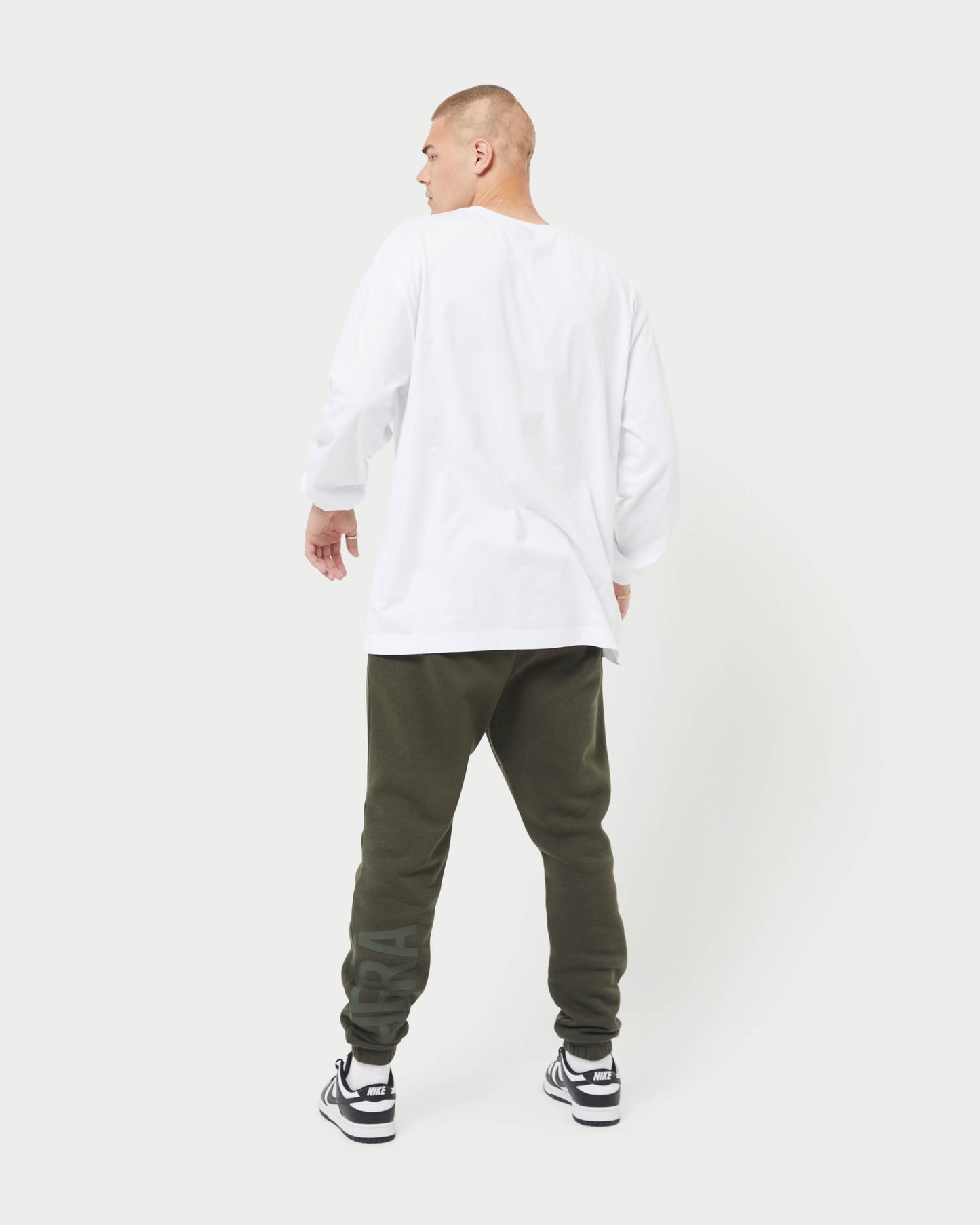 Mens Label Long Sleeve Oversized T-Shirt