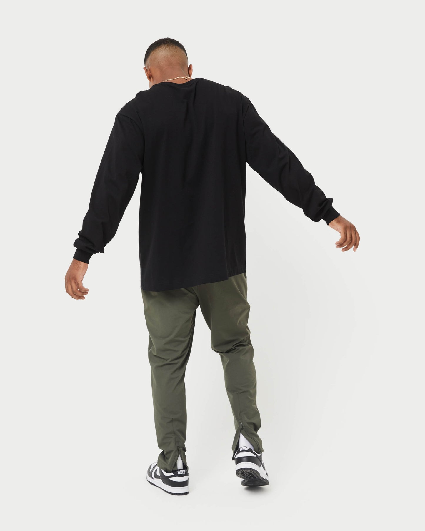 Mens Label Long Sleeve Oversized T-Shirt