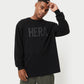 Mens Label Long Sleeve Oversized T-Shirt