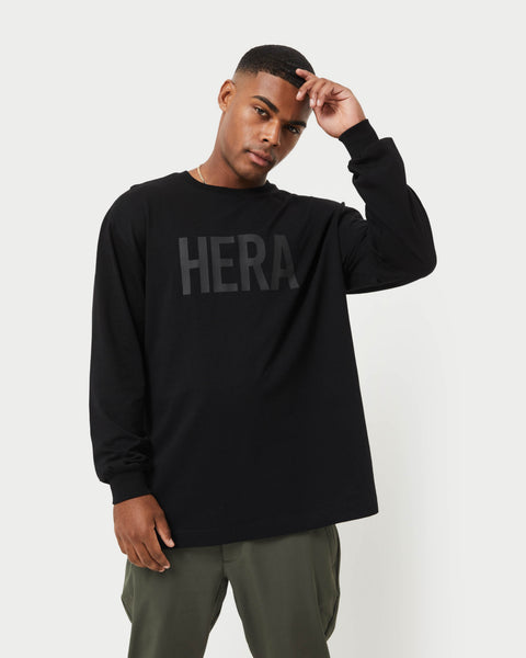 Label Long Sleeve Oversized T Shirt