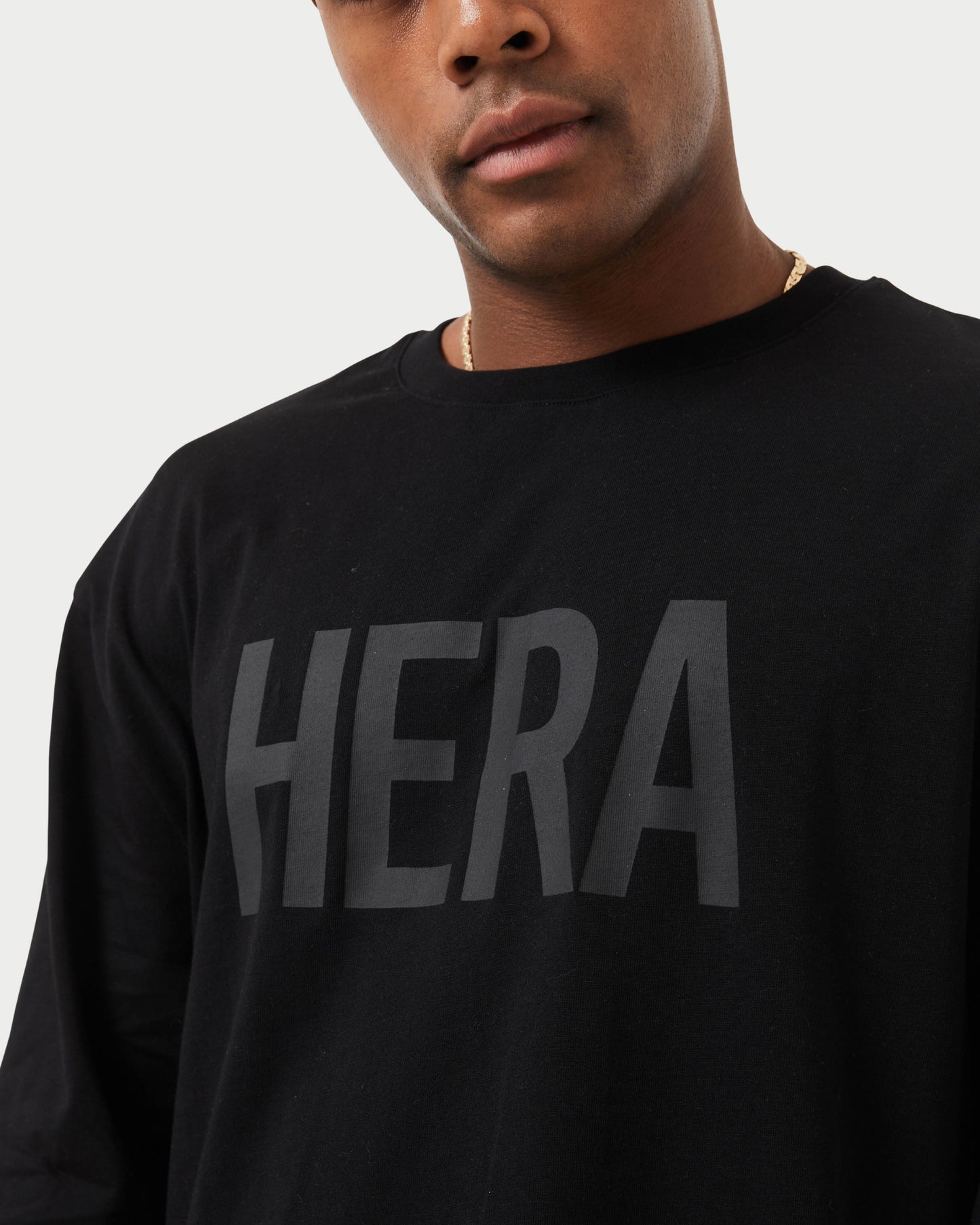Mens Label Long Sleeve Oversized T-Shirt