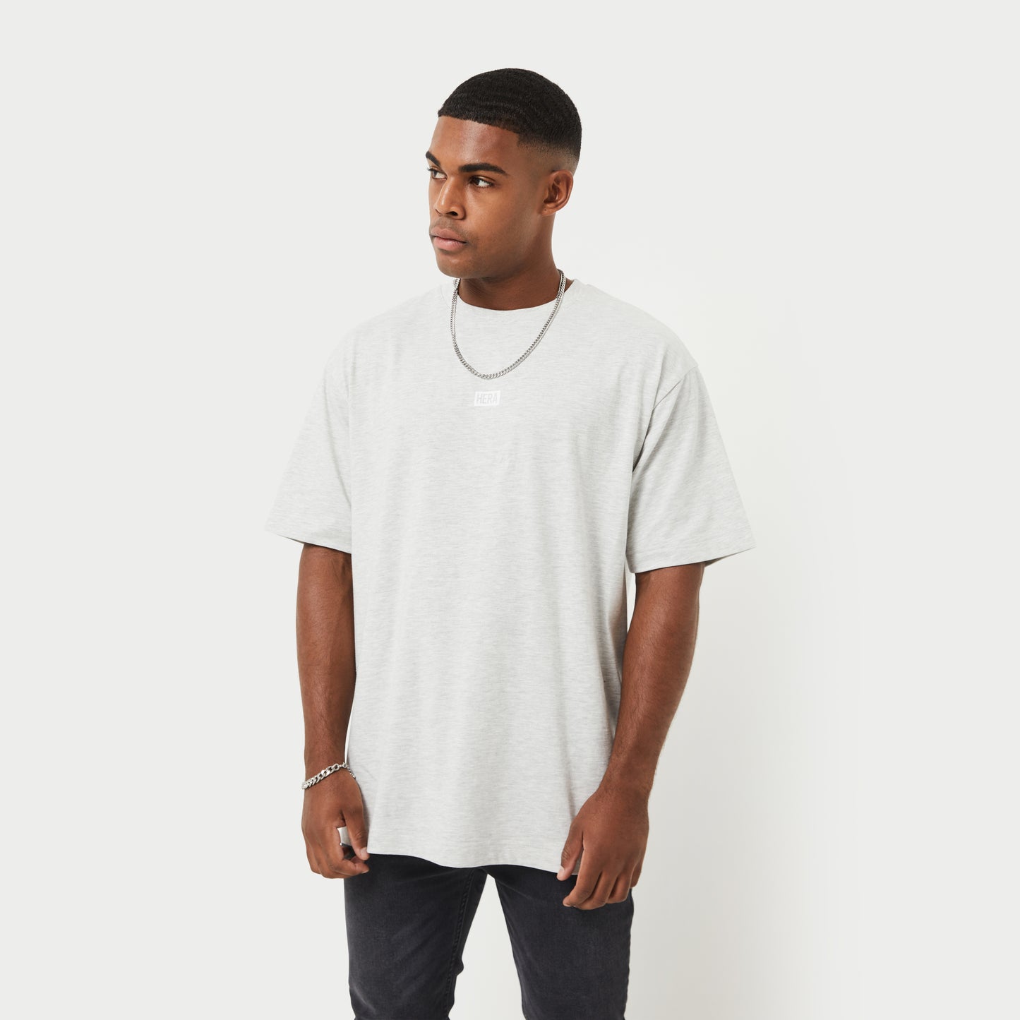 REWEAR Collective Oversized T-Shirt - Grey Marl