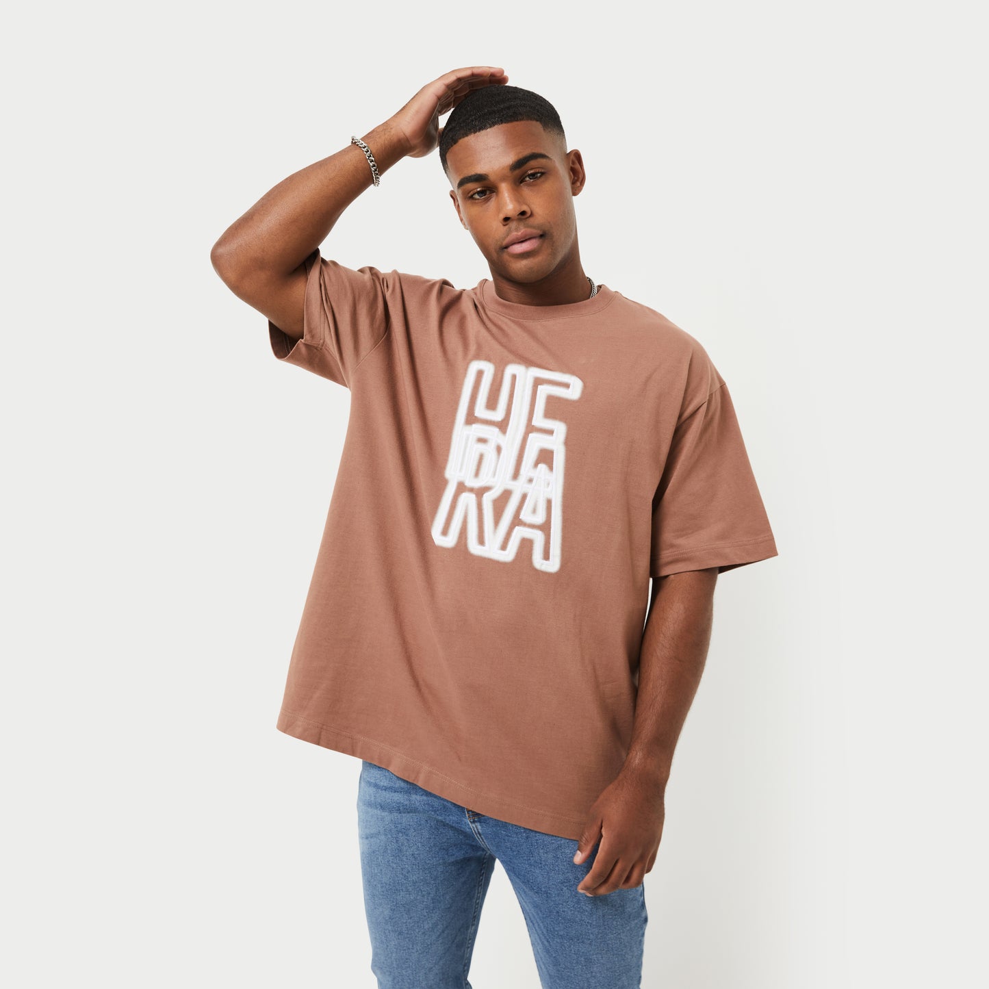 REWEAR Halo Oversized T-Shirt - Acorn Brown