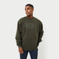 REWEAR Mens Label Sweatshirt - Dark Khaki