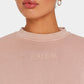 Womens Washed Sweatshirt - Pink Whip