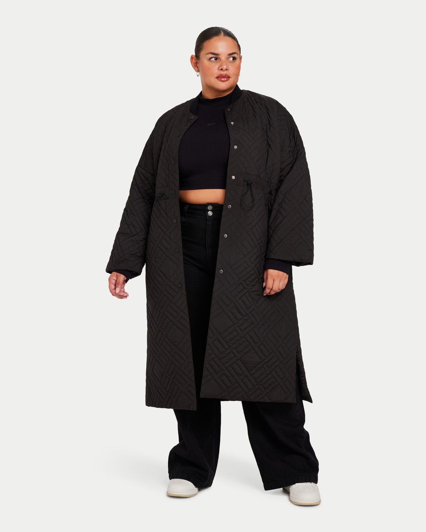 Womens Longline Puffer Jacket