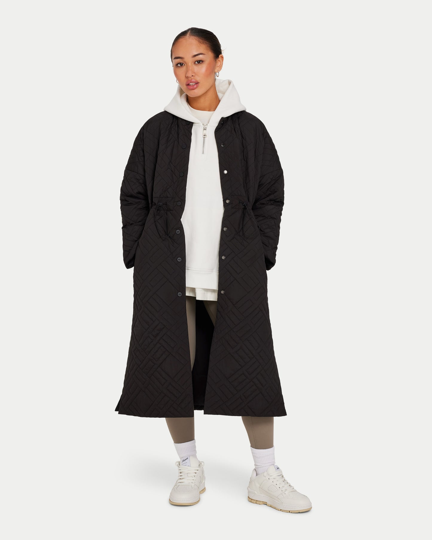 Womens Longline Puffer Jacket