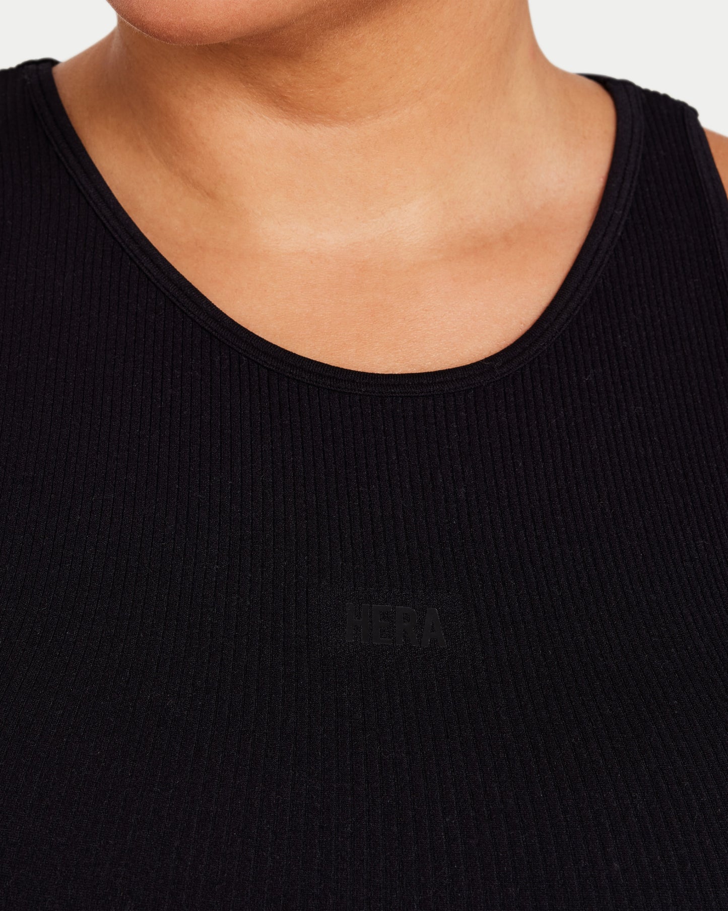 Womens Ribbed Base Racer Crop Top