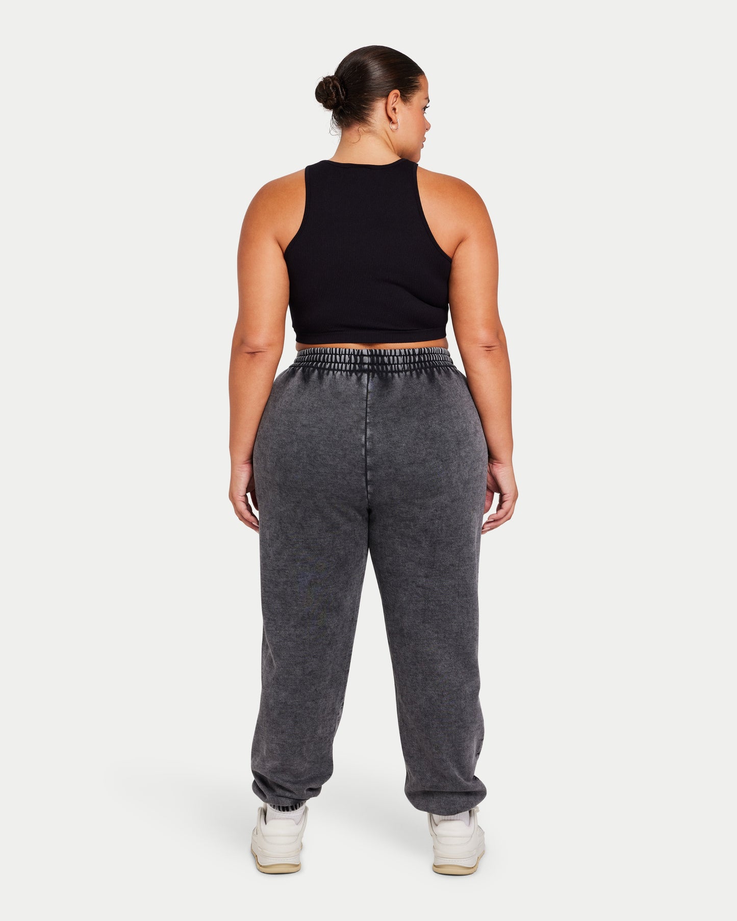 Womens Ribbed Base Racer Crop Top