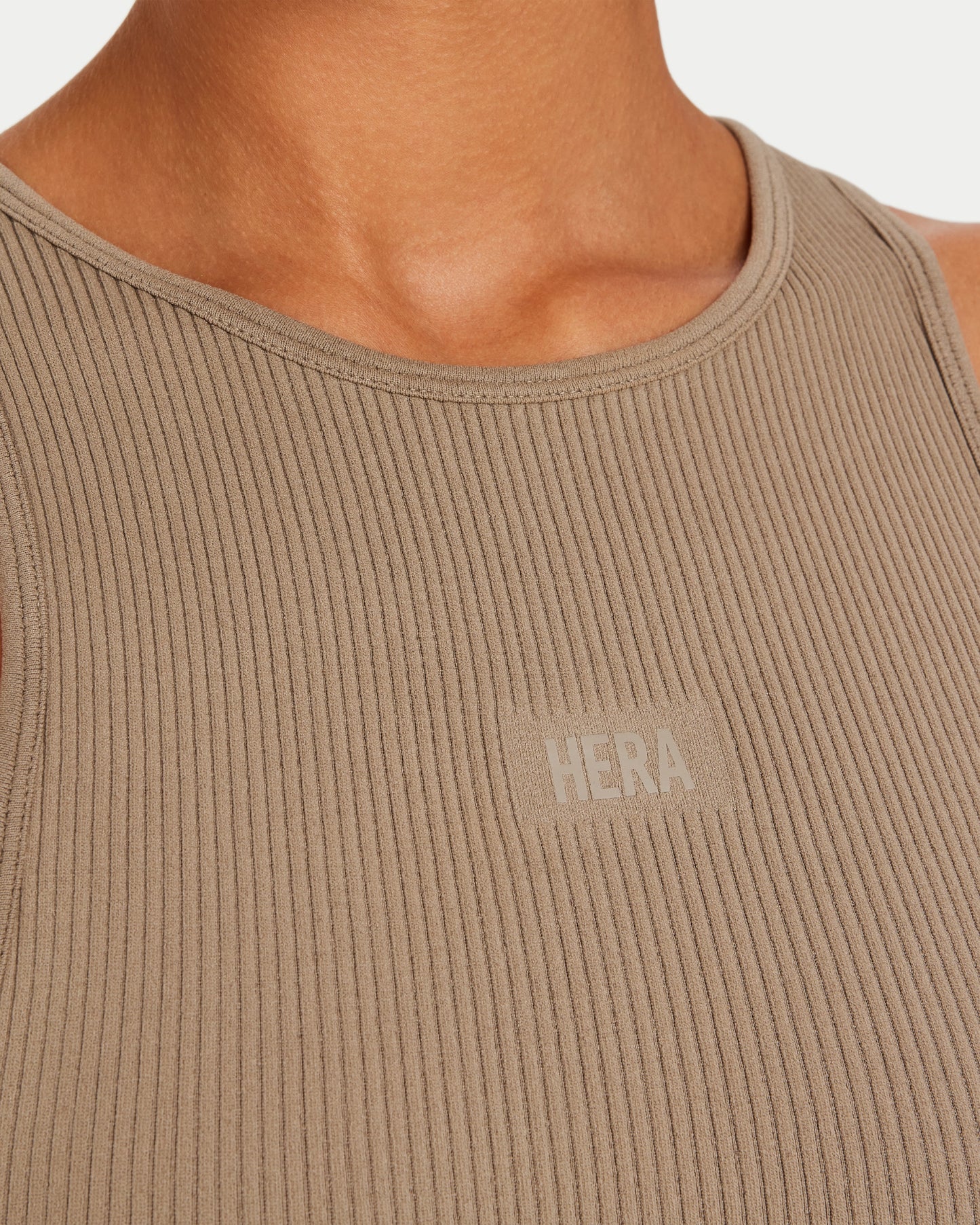 Womens Ribbed Base Racer Crop Top