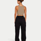Womens Ribbed Base Racer Crop Top