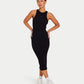 Womens Ribbed Base Racer Midi Dress