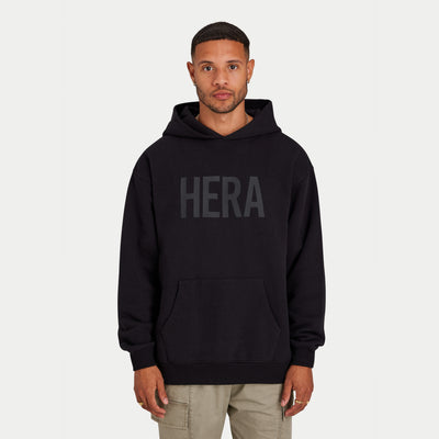 REWEAR Label Hoodie - Black