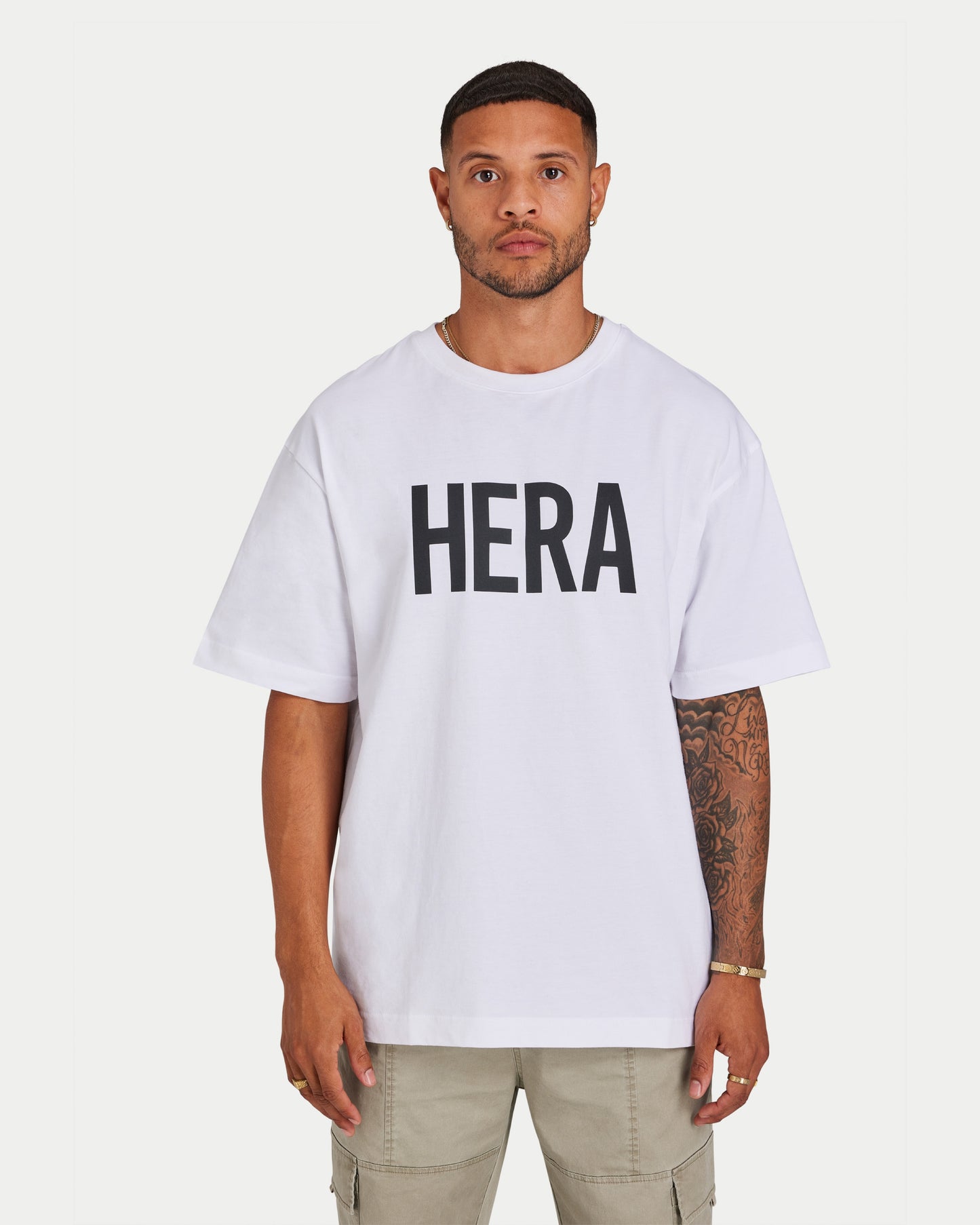 تي شيرت رجالي مقاس كبير - أبيض