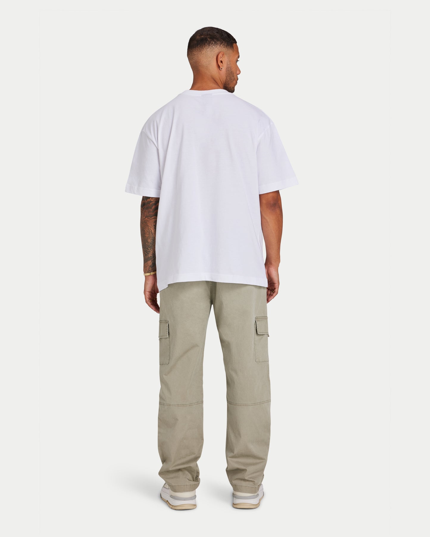 تي شيرت رجالي مقاس كبير - أبيض