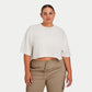 REWEAR Icon Cropped T-Shirt - Off White