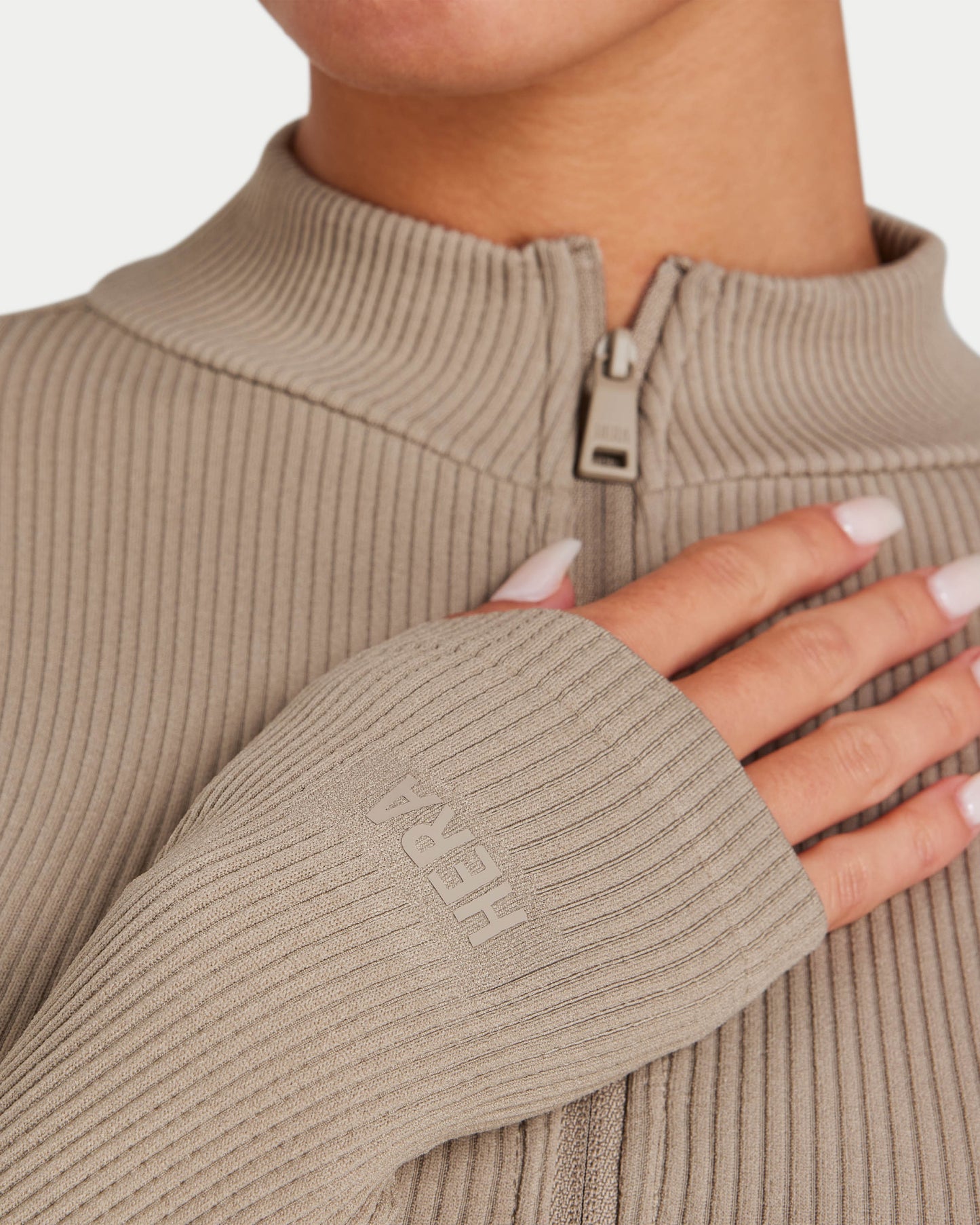 Womens Ribbed Base Long Sleeve Midi Dress