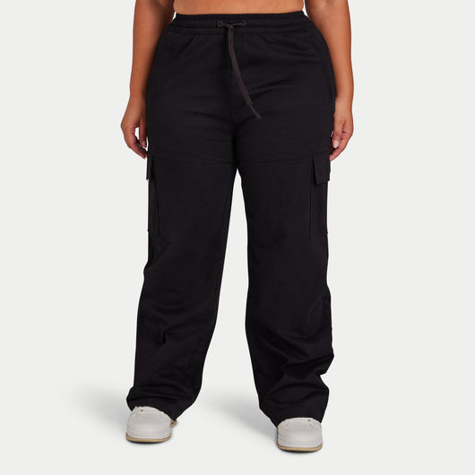 HZ.BEHAVE Women's Casual Pants Slant Pocket Cargo Pants (Color : Black, Size  : L) : Buy Online at Best Price in KSA - Souq is now : Fashion