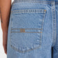 بنطلون جينز نسائي واسع الساق - أزرق فاتح