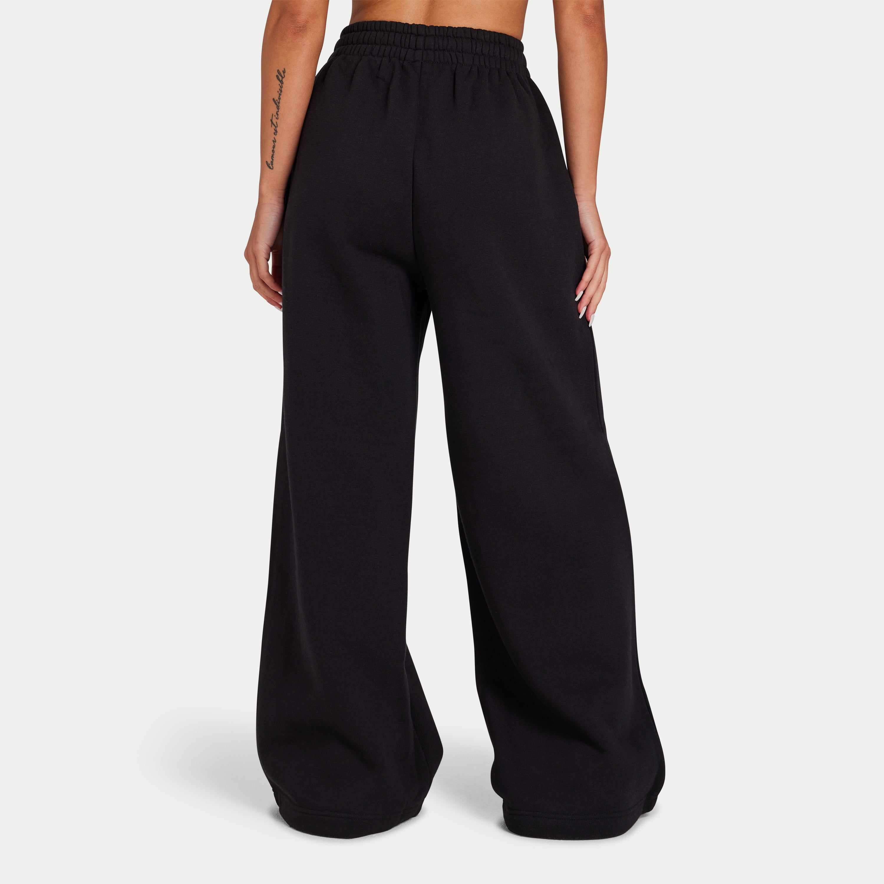 Womens black best sale wide leg sweatpants