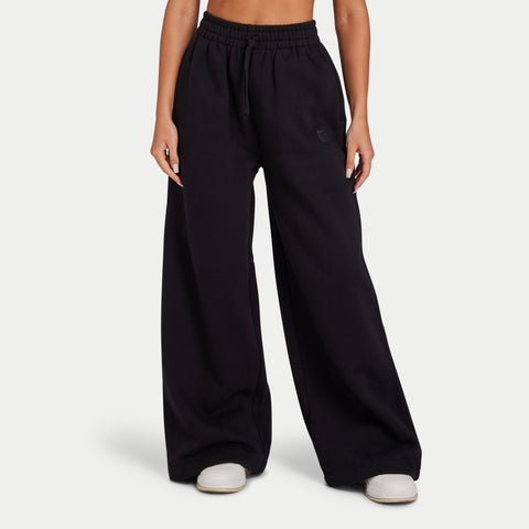 Womens Collective Wide Leg Sweatpant - Grey Marl