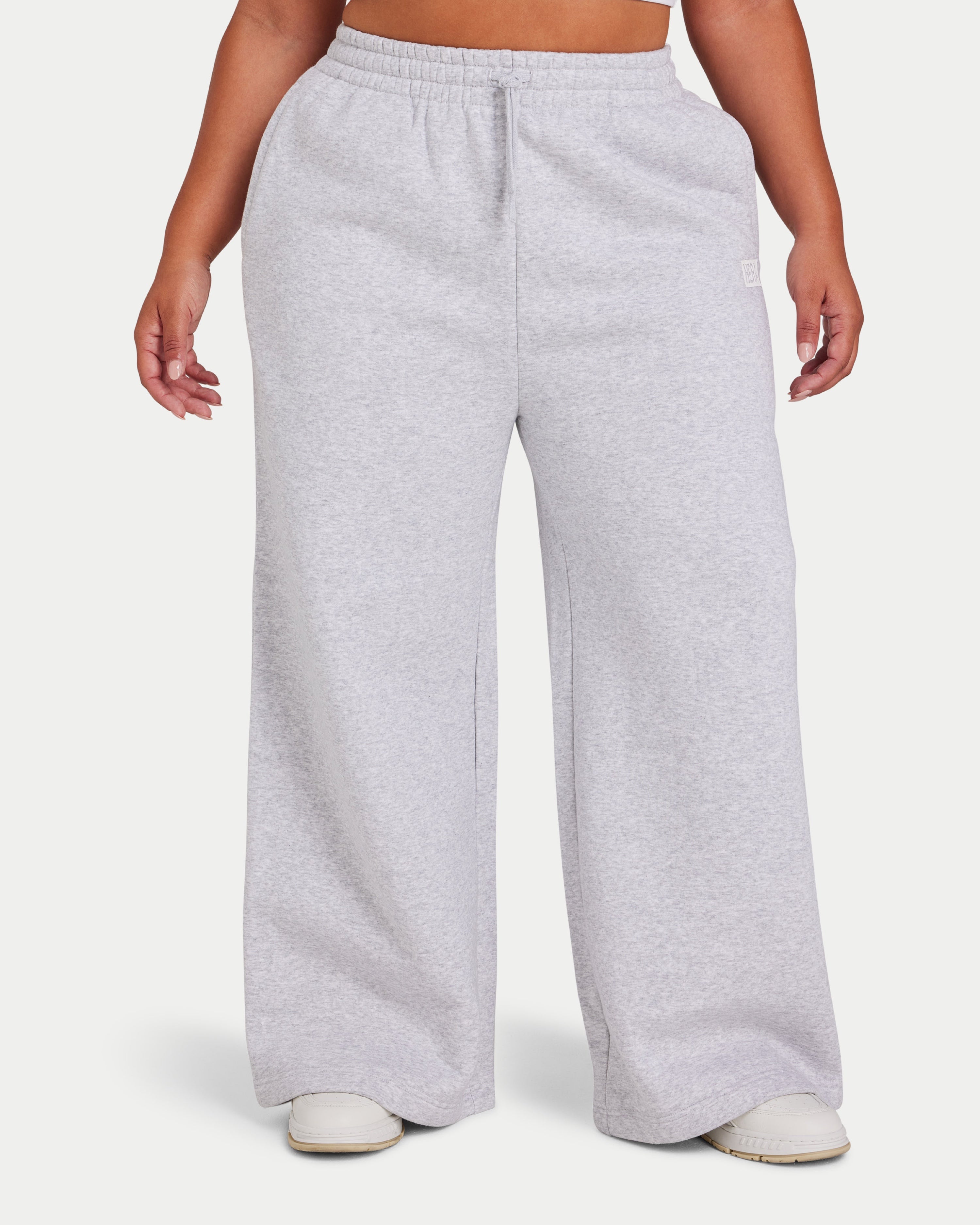 Womens Collective Wide Leg Sweatpant - Grey Marl | HERA Clothing