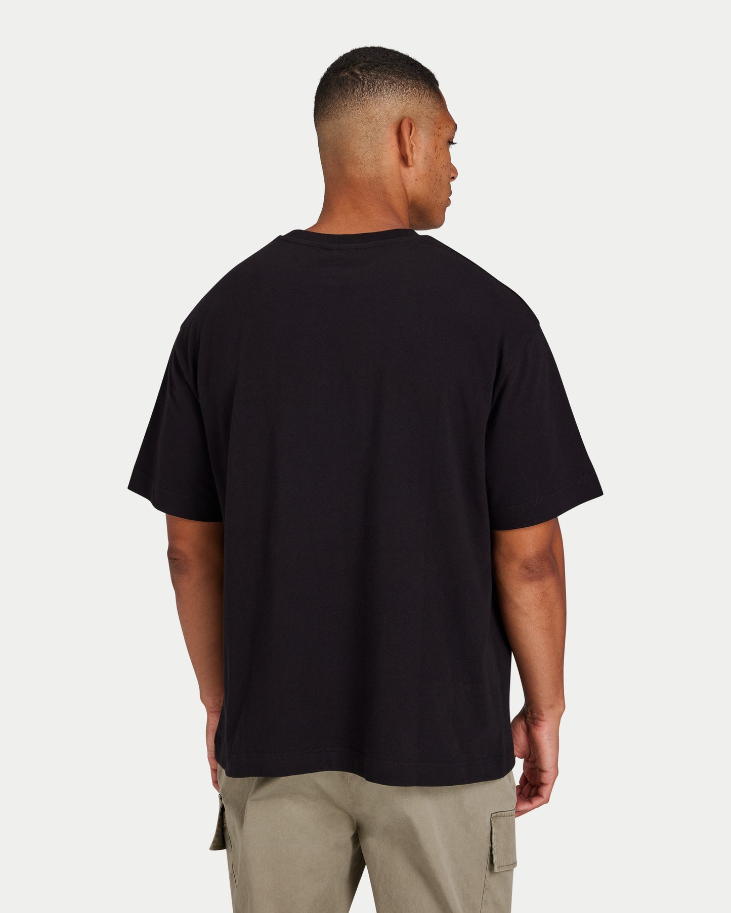 تيشيرت رجالي 365 كبير الحجم - أسود