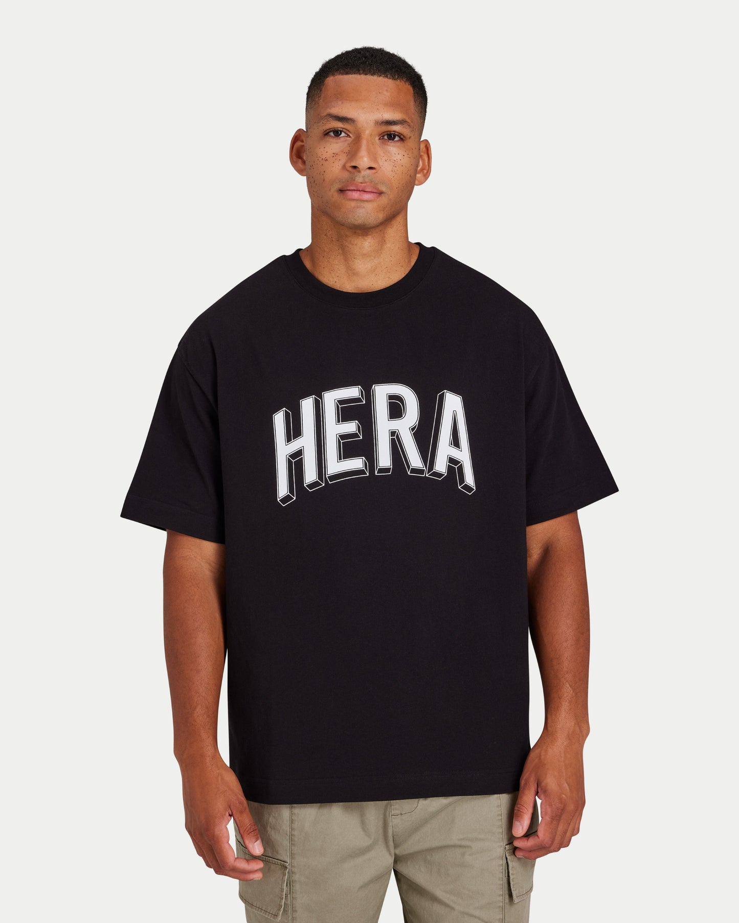 تيشيرت رجالي 365 كبير الحجم - أسود