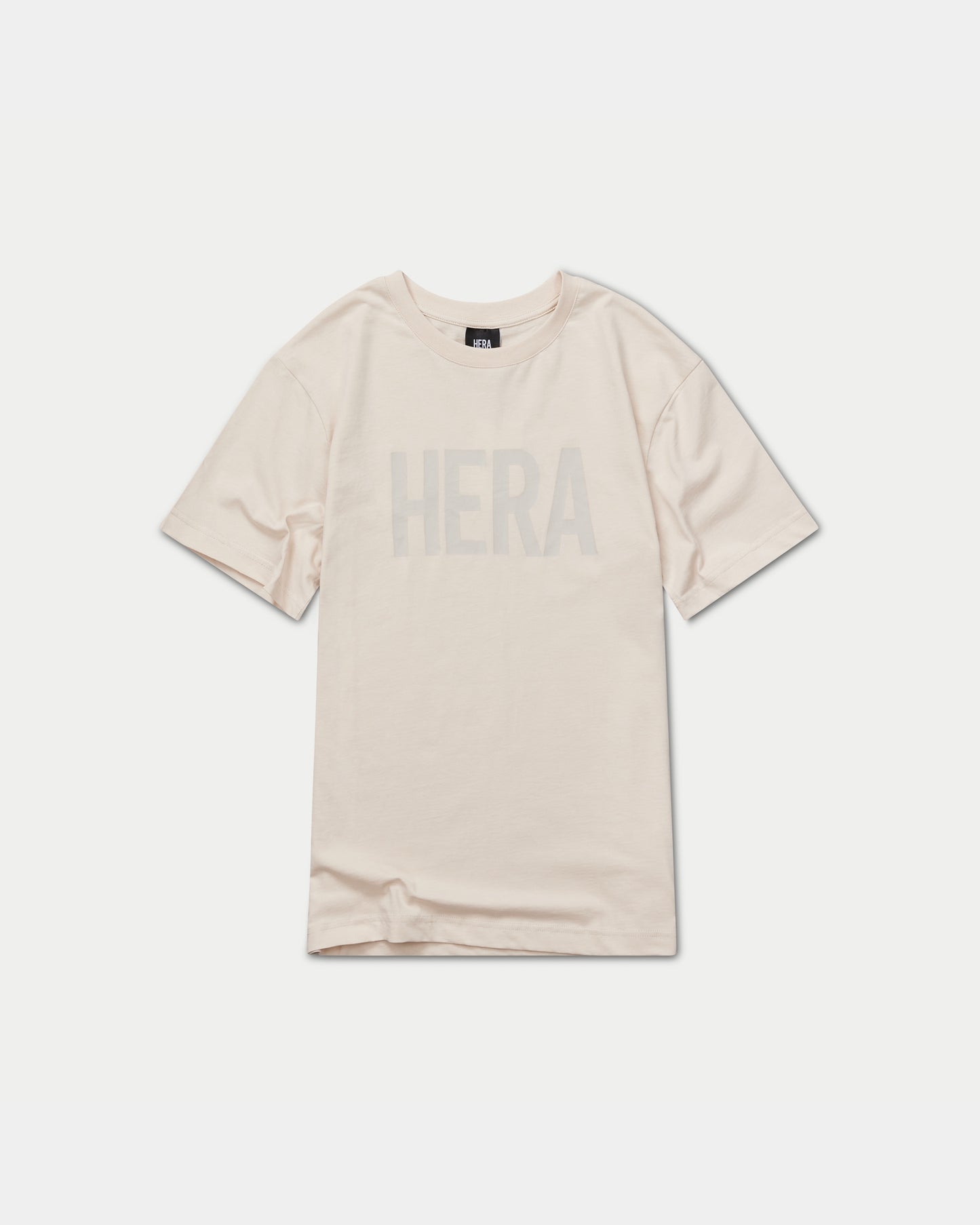 تي شيرت رجالي كبير الحجم بملصق - دقيق الشوفان