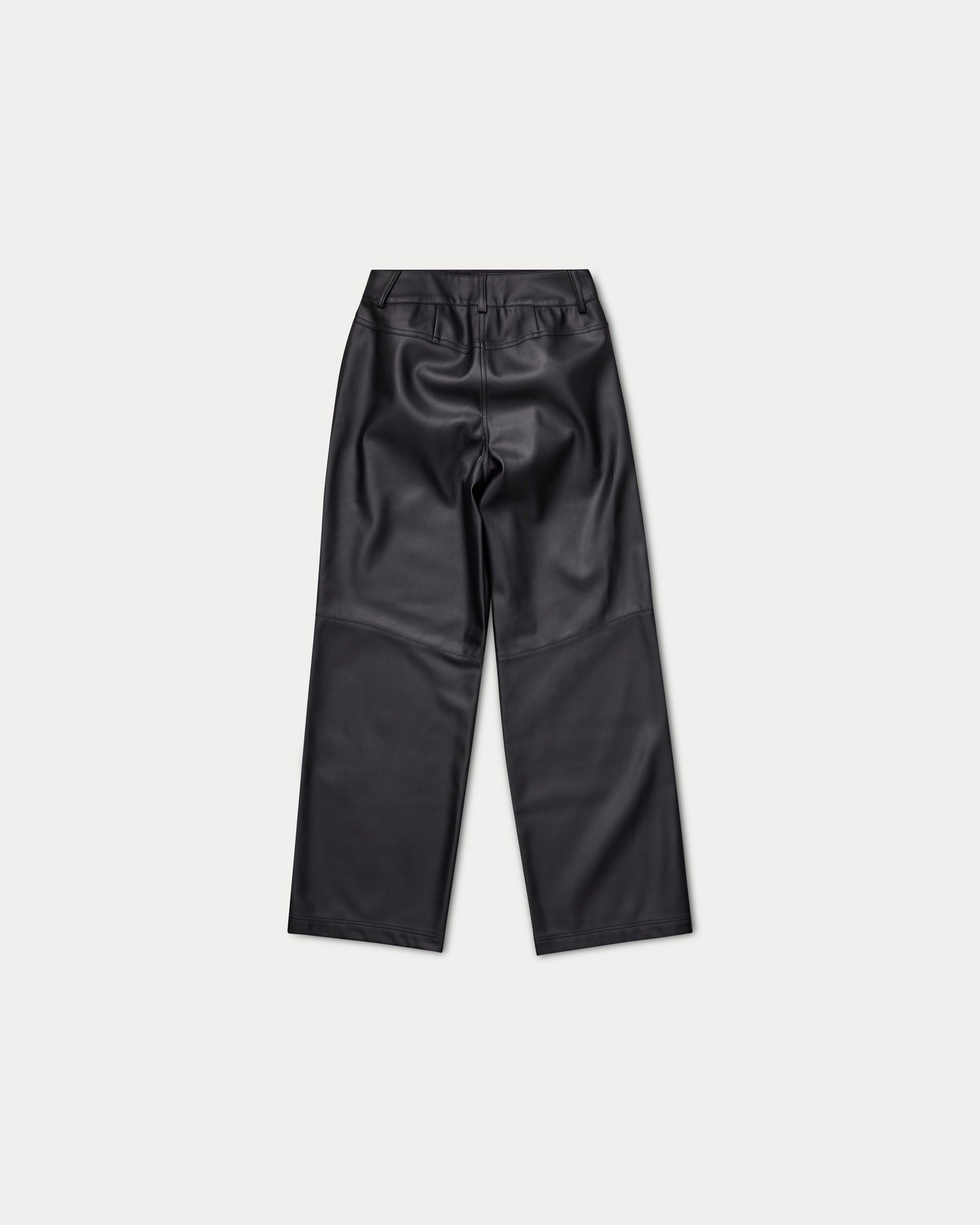 Womens Faux Leather Wide Leg Trouser