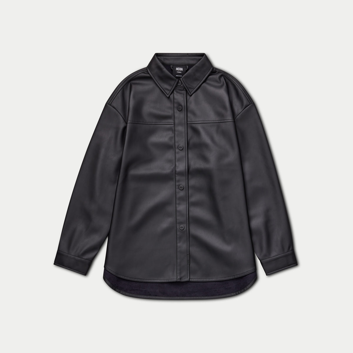 REWEAR Faux Leather Overshirt