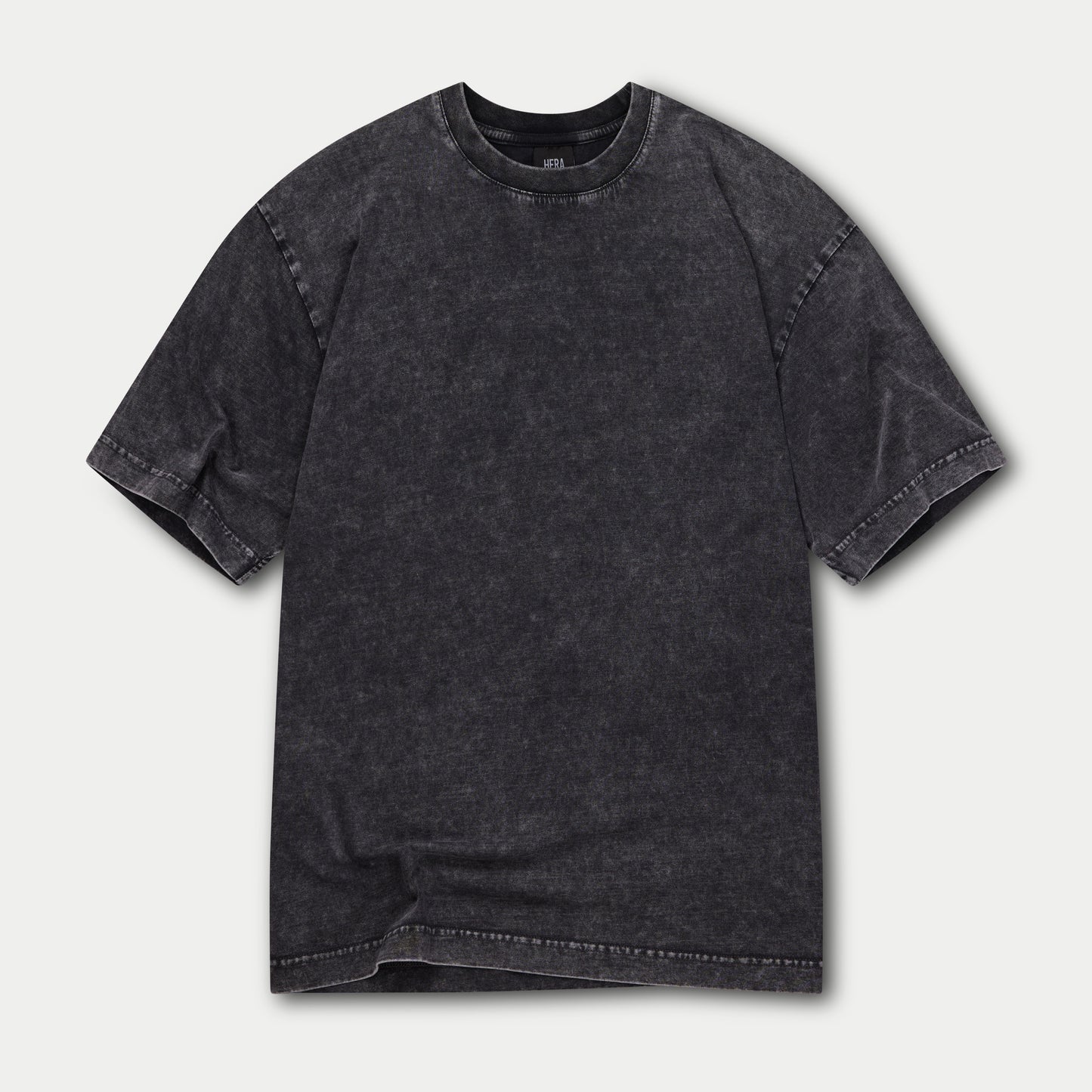 Mens Washed Utility Oversized T-shirt - Washed Black
