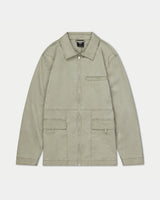 سترة رجالي مغسولة - رمادي أخضر