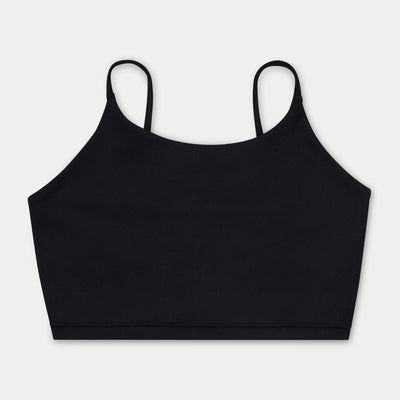 REWEAR Womens Essential Crop Top - Black