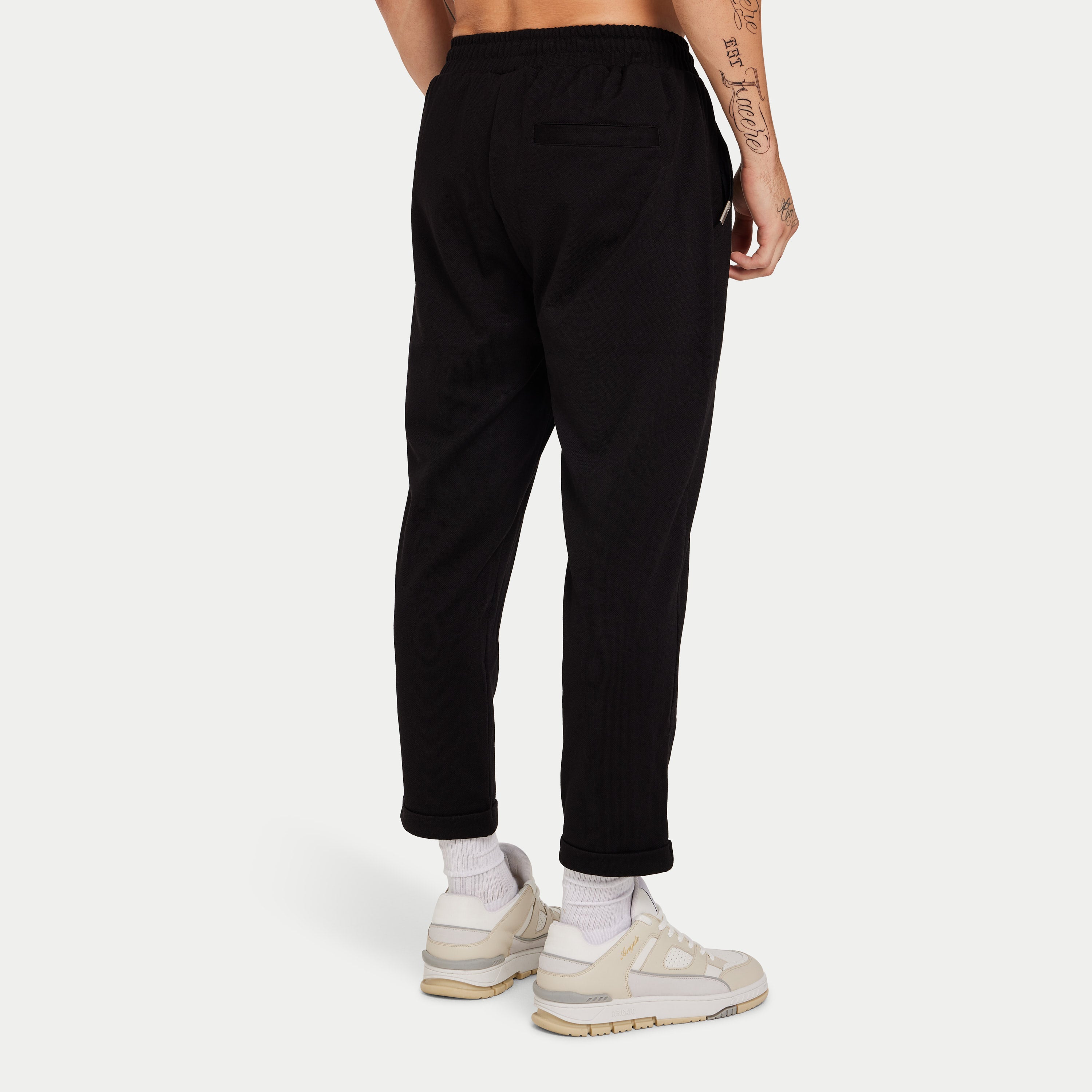 Mens smart joggers black new arrivals