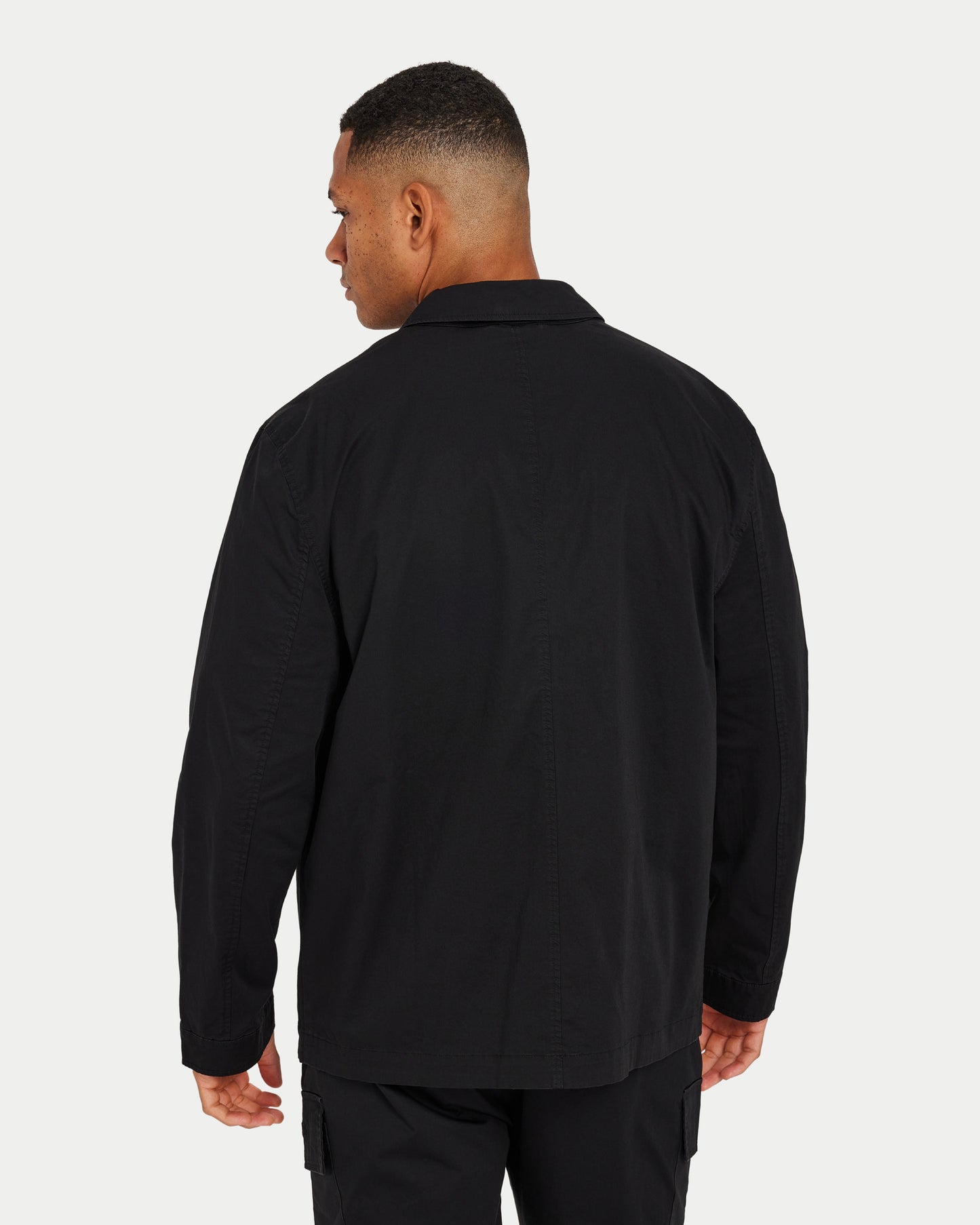 سترة رجالي مغسولة - أسود