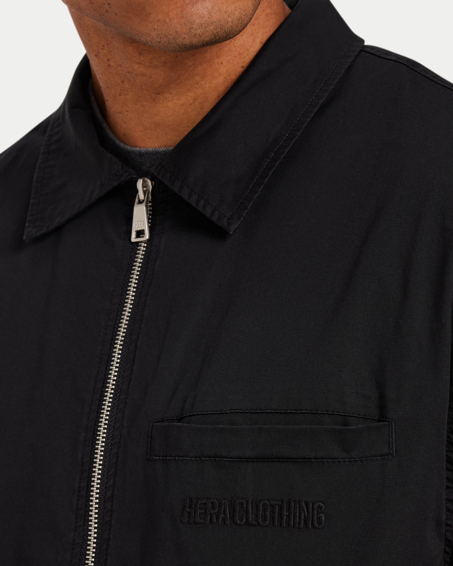 سترة رجالي مغسولة - أسود