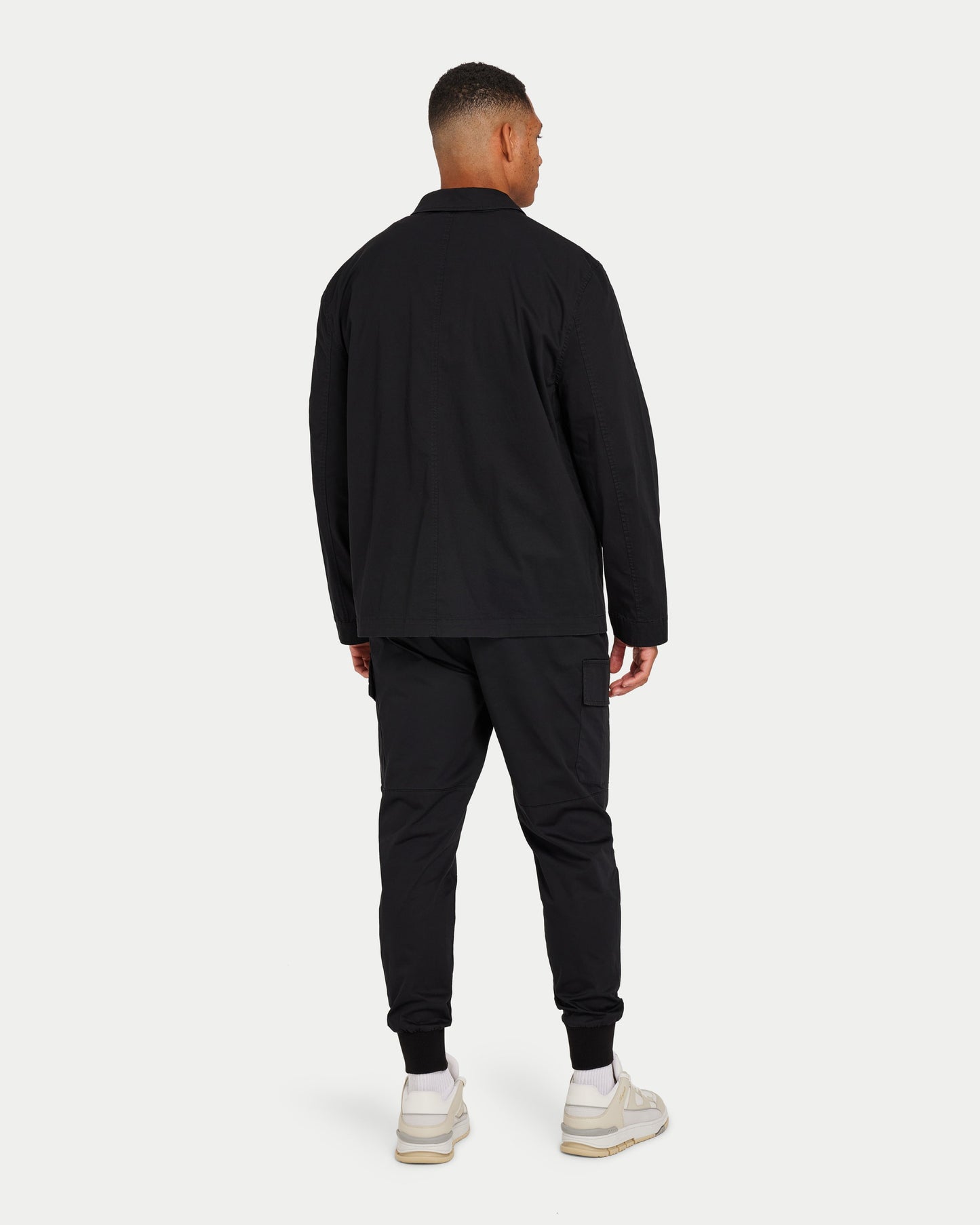 سترة رجالي مغسولة - أسود