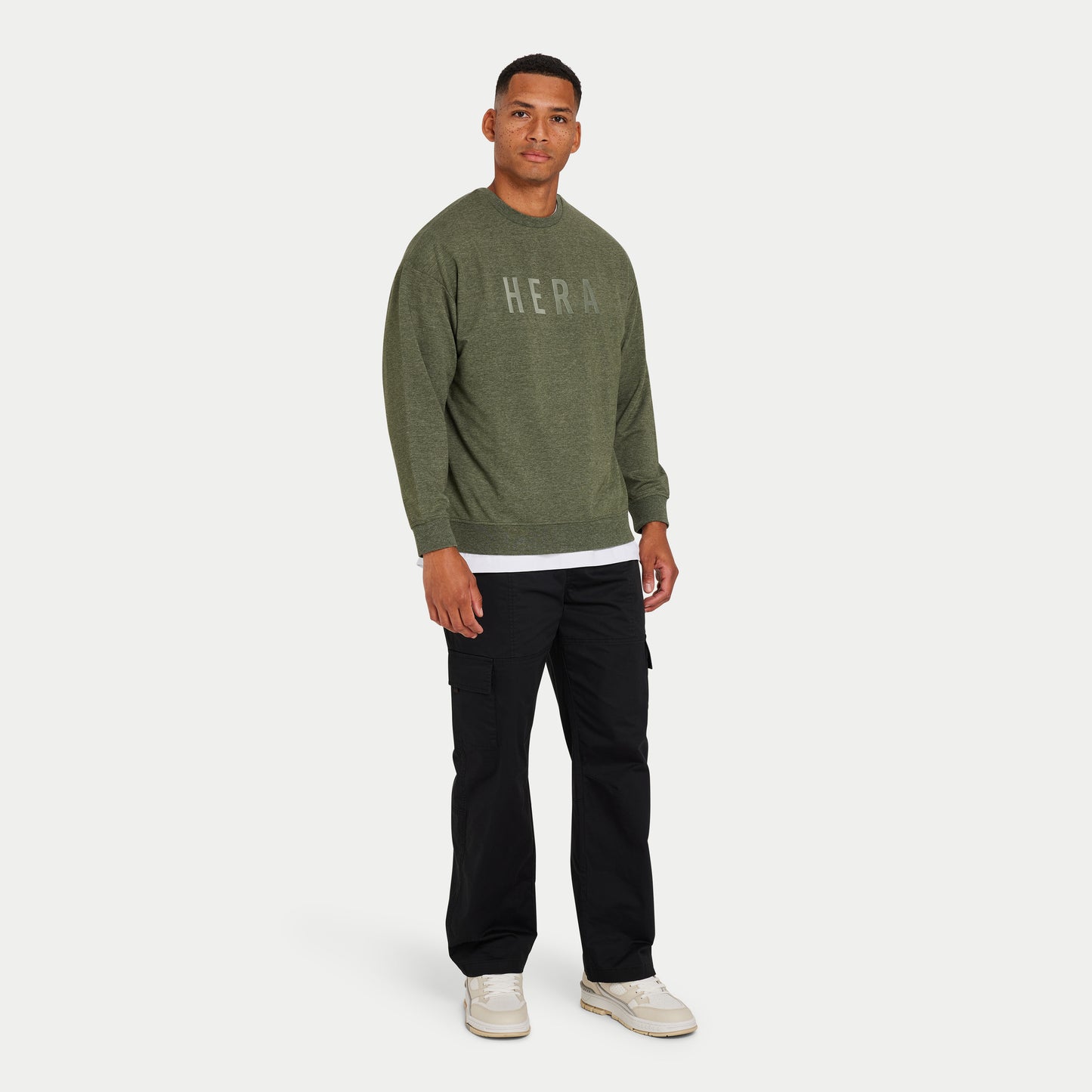Mens Focus Lightweight Sweatshirt - Dark Khaki